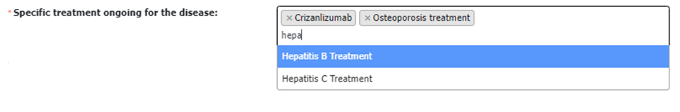 Multiple choice selection dropdowns