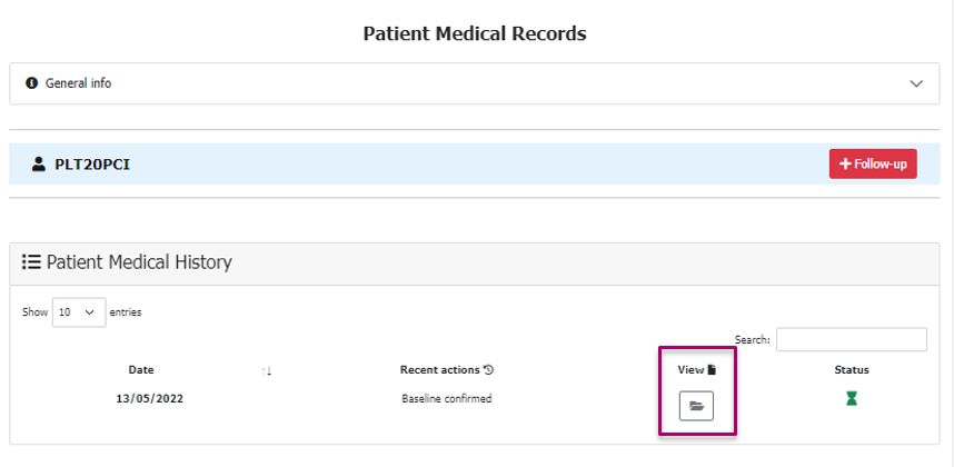 View patient medical records